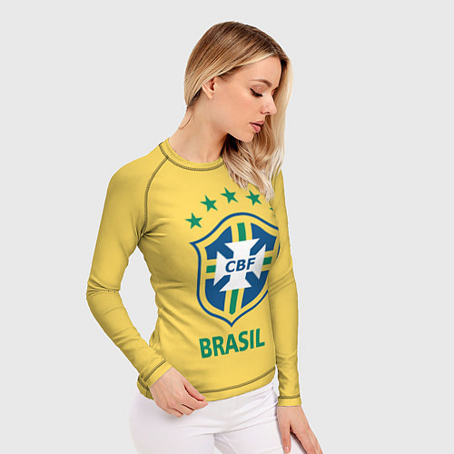 Женский рашгард Brazil Team / 3D-принт – фото 3