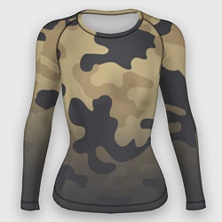 Рашгард женский Camouflage Khaki, цвет: 3D-принт