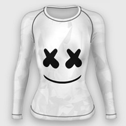 Рашгард женский Marshmello: White Face, цвет: 3D-принт