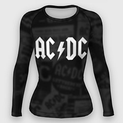 Рашгард женский AC/DC: Black Rock, цвет: 3D-принт