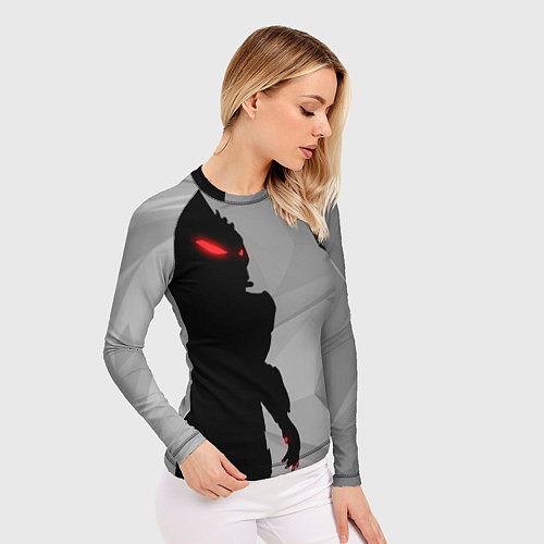 Женский рашгард Силуэт хищника / 3D-принт – фото 3