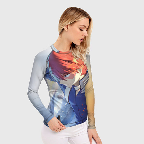 Женский рашгард Моя геройская академия Шото / 3D-принт – фото 3