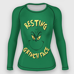 Рашгард женский Resting Grinch Face, цвет: 3D-принт