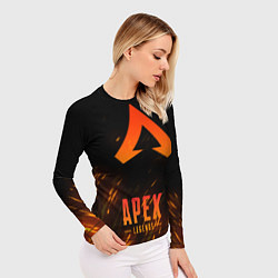 Рашгард женский Apex Legends: Orange Flame, цвет: 3D-принт — фото 2