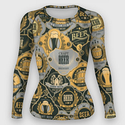 Женский рашгард Пивные этикетки мира