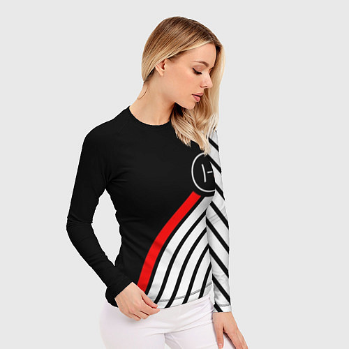 Женский рашгард 21 Pilots: Black Logo / 3D-принт – фото 3