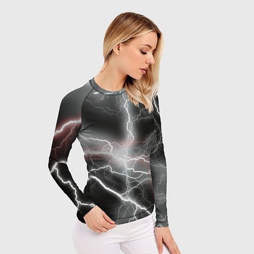 Женский рашгард Молния / 3D-принт – фото 3