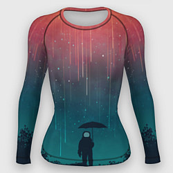 Рашгард женский Космический Дождь, цвет: 3D-принт