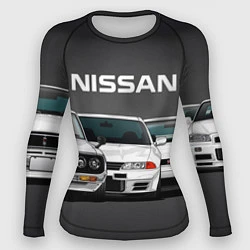 Рашгард женский NISSAN, цвет: 3D-принт