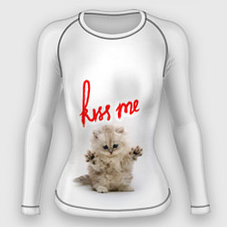 Рашгард женский Kiss me cat, цвет: 3D-принт