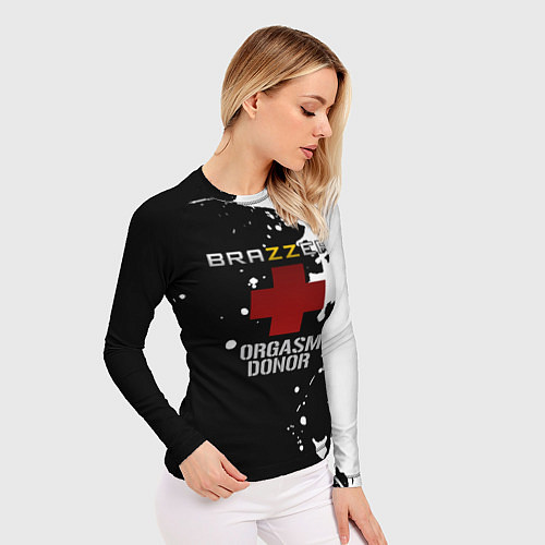 Женский рашгард Brazzers orgasm donor / 3D-принт – фото 3