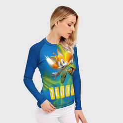 Рашгард женский Sonic - Майлз Тейлз, цвет: 3D-принт — фото 2