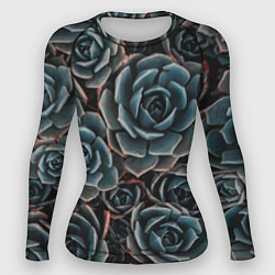 Рашгард женский Цветы Розы, цвет: 3D-принт