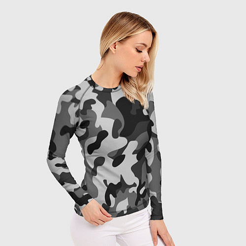 Женский рашгард ГОРОДСКОЙ КАМУФЛЯЖ / 3D-принт – фото 3