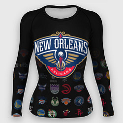 Рашгард женский New Orleans Pelicans 1, цвет: 3D-принт