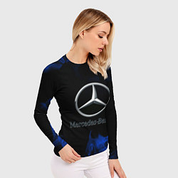 Рашгард женский Mercedes, цвет: 3D-принт — фото 2