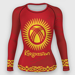 Рашгард женский Киргизия, цвет: 3D-принт