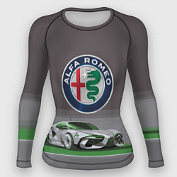 Рашгард женский Alfa Romeo motorsport, цвет: 3D-принт