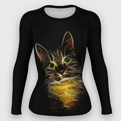 Рашгард женский Дымчато-световой кот, цвет: 3D-принт