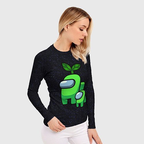 Женский рашгард Among us Lime kid lime / 3D-принт – фото 3