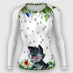 Рашгард женский Котёнок, цвет: 3D-принт