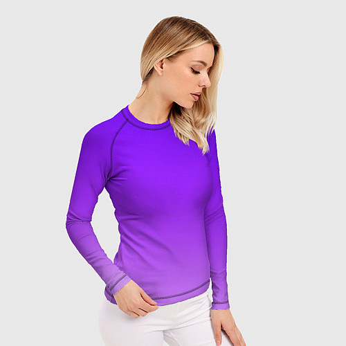 Женский рашгард Фиолетовый космос / 3D-принт – фото 3