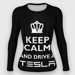 Рашгард женский Drive a Tesla!, цвет: 3D-принт