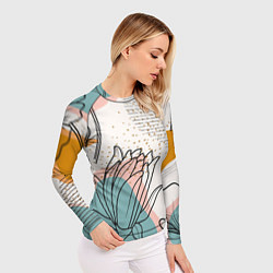 Рашгард женский Цветы, цвет: 3D-принт — фото 2
