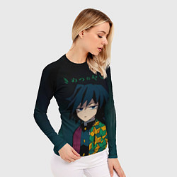 Рашгард женский Гию Томиока Kimetsu no Yaiba, цвет: 3D-принт — фото 2