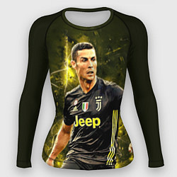 Рашгард женский Cristiano Ronaldo Juventus, цвет: 3D-принт