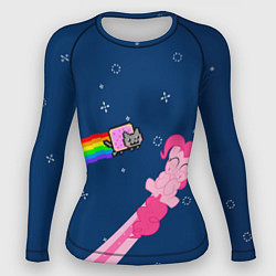 Рашгард женский Nyan cat x Pony, цвет: 3D-принт