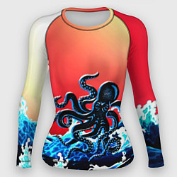 Женский рашгард Кракен в Море Градиент
