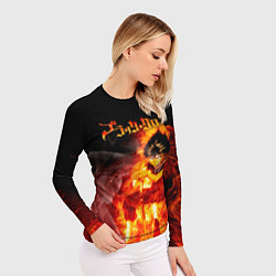 Рашгард женский Юно в огне Чёрный клевер, цвет: 3D-принт — фото 2