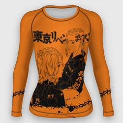 Рашгард женский Токийские мстители ораньжевый, цвет: 3D-принт