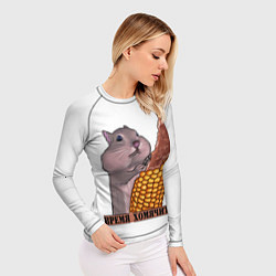 Рашгард женский Время хомячить, цвет: 3D-принт — фото 2