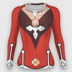 Рашгард женский КОСТЮМ КЛИ ГЕНШИН ИМПАКТ, цвет: 3D-принт