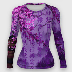 Рашгард женский Фиолетовый китай, цвет: 3D-принт