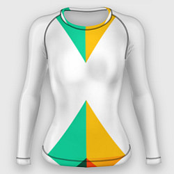 Рашгард женский Треугольники, цвет: 3D-принт