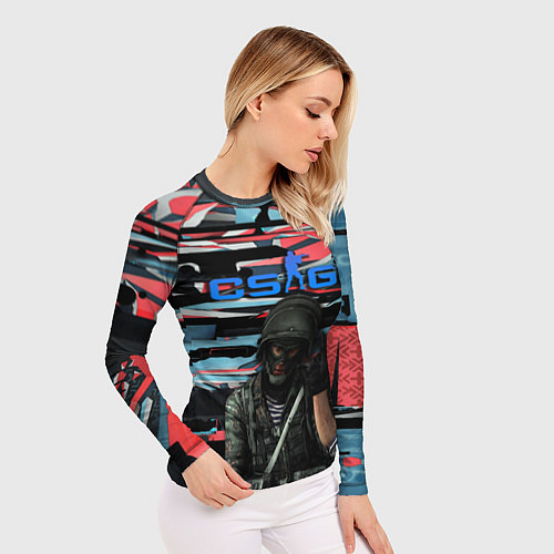 Женский рашгард Point Disarray Буйство красок / 3D-принт – фото 3