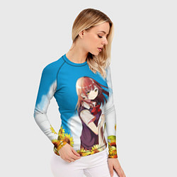 Рашгард женский Саю и Подсолнухи, цвет: 3D-принт — фото 2