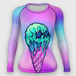 Рашгард женский Мороженое Ice Scream Череп Z, цвет: 3D-принт