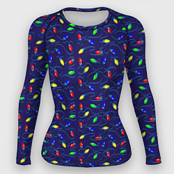 Рашгард женский Разноцветные Лампочки, цвет: 3D-принт
