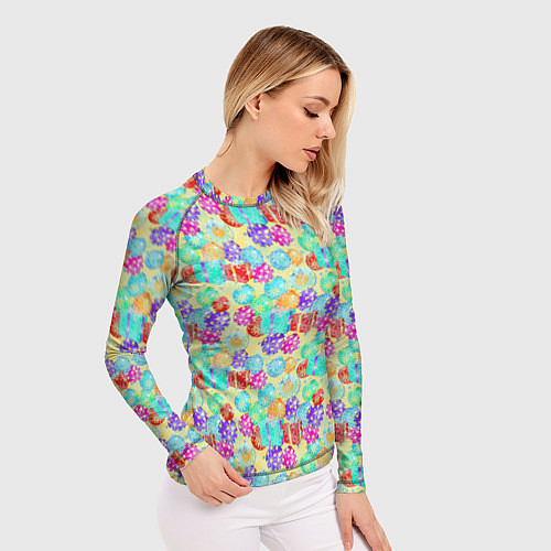 Женский рашгард Новогодние Игрушки и Подарки / 3D-принт – фото 3