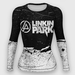 Женский рашгард Линкин Парк Лого Рок ЧБ Linkin Park Rock