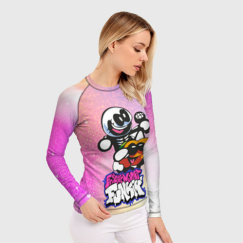 Женский рашгард Skid and Pump Friday Night Funkin / 3D-принт – фото 3