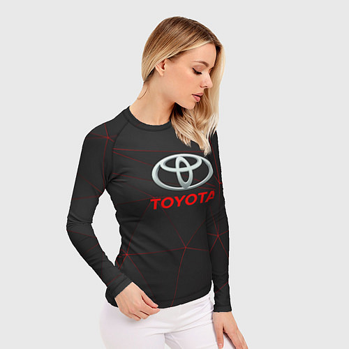 Женский рашгард Toyota Тонкие линии неона / 3D-принт – фото 3