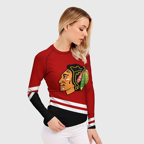 Женский рашгард Chicago Blackhawks, NHL / 3D-принт – фото 3