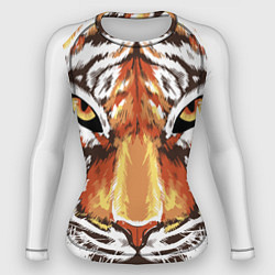 Рашгард женский Морда тигра от John Art, цвет: 3D-принт