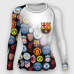 Рашгард женский FC BARCELONA LOGOBOMBING, цвет: 3D-принт