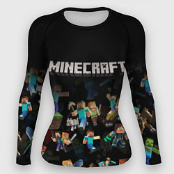 Рашгард женский МАЙНКРАФТ ПАТТЕРН ПЕРСОНАЖИ ИГРЫ, цвет: 3D-принт